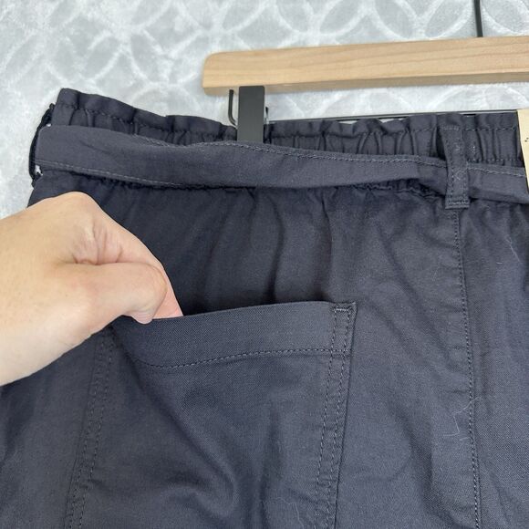 Levis Belted Jet Set Joggers Womens 16W Black Stretch Twill Pants Relaxed Casual - Picture 8 of 15